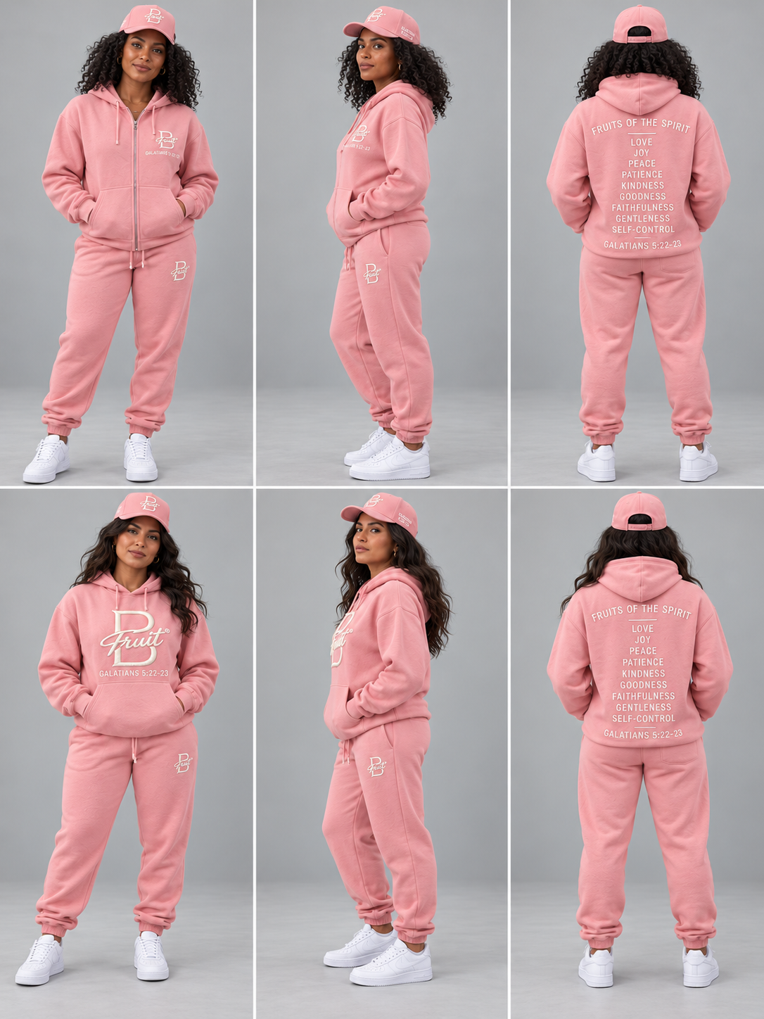 Blush B Fruit Zip-up Sweatsuit design concept