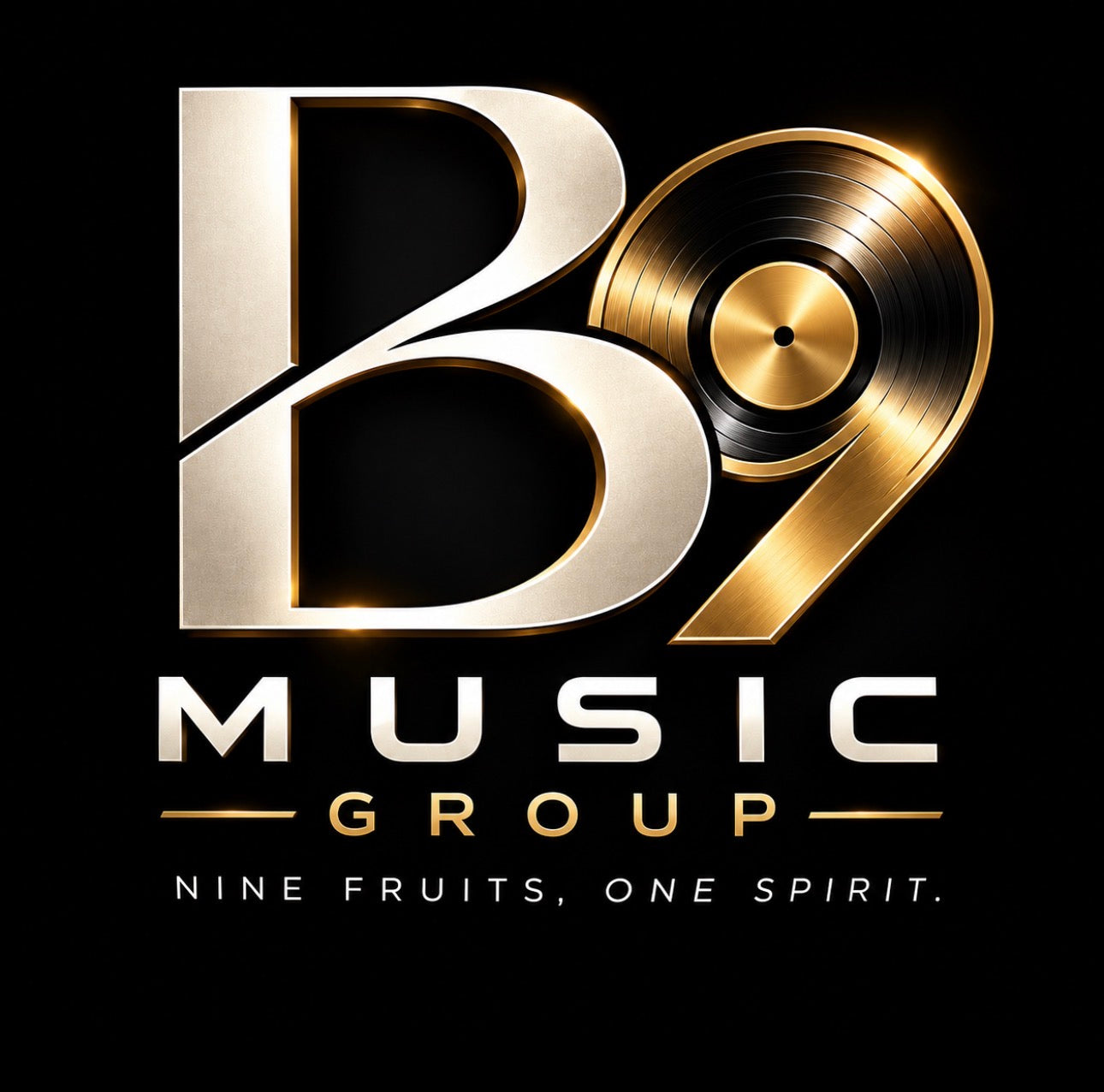 B9 Music Group logo. Nine Fruits, One Spirit.