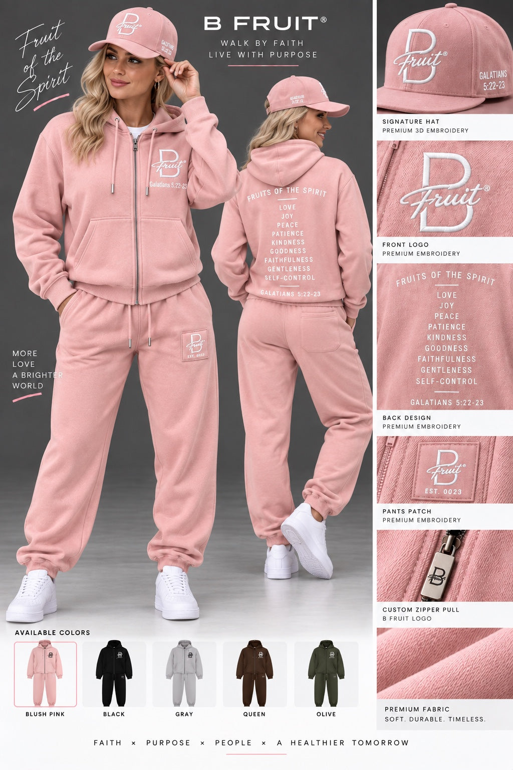 Pink B Fruit tracksuit